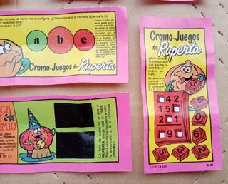 CROMOS ENVOLTORIOS CHICLES LA RUPERTA TV 1991 