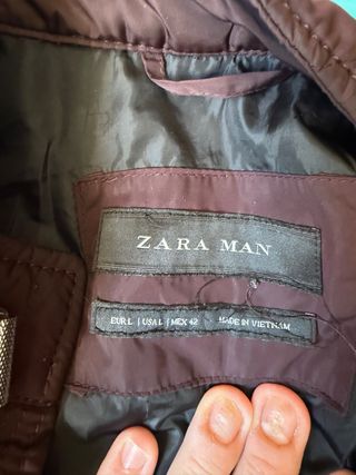 Chaqueta acolchada Zara morada