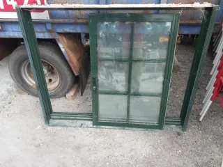 Ventana corredera aluminio verde
