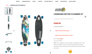 Longboard Sector 9 Chamber 33 Sidewinder