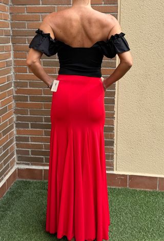 Falda ensayo flamenco roja