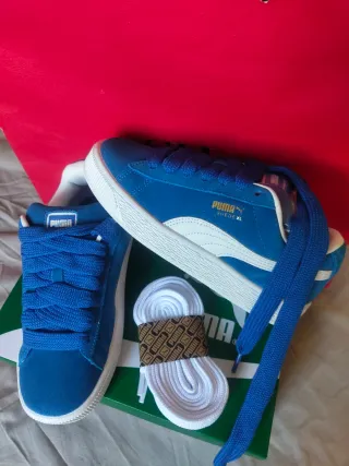 Zapatillas Puma de piel cordones de regalo