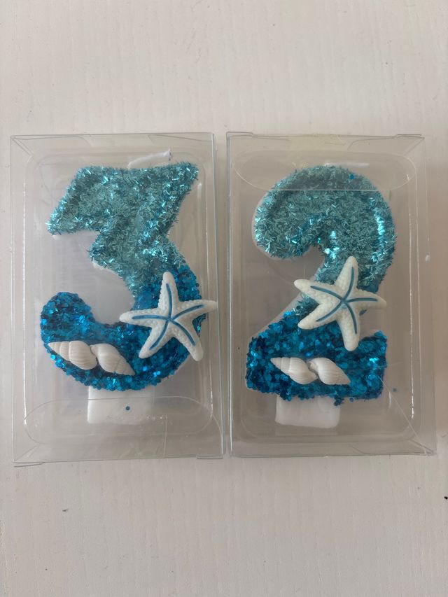 Velas de Cumpleaños Número 3 y 2