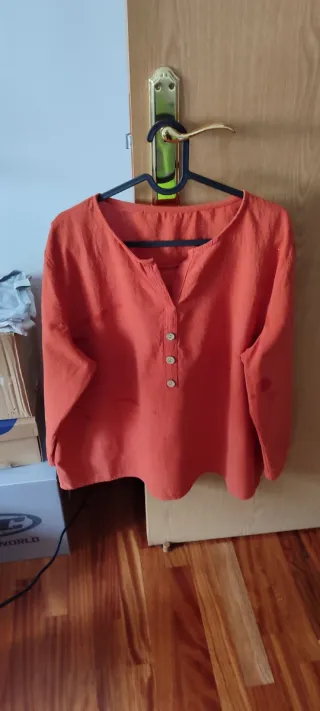 Blusa naranja mujer