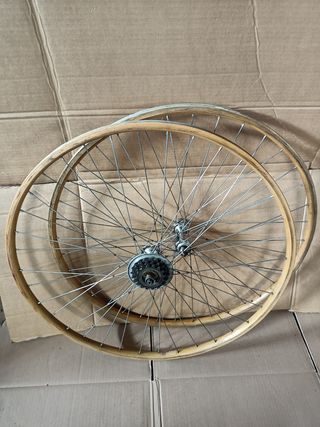 Ruote legno anni '40 Campagnolo cambio corsa