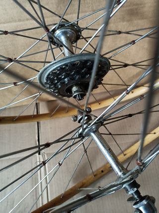 Ruote legno anni '40 Campagnolo cambio corsa