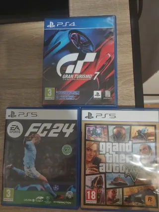 Pack Juegos PS5 y PS4: FC 24, GT7, GTA V