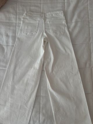 Pantalón Mango Blanco Tachuelas Talla XS