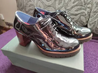 Zapatos Callaghan Tacón Charol Mujer Negros