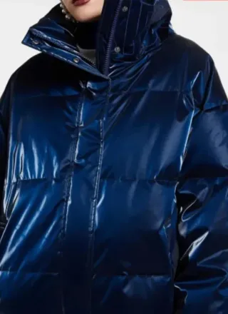 Cazadora azul metalizado