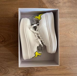 Gaëlle sneakers donna bianche con dettaglio giallo