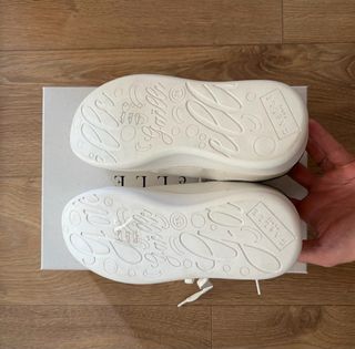 Gaëlle sneakers donna bianche con dettaglio giallo