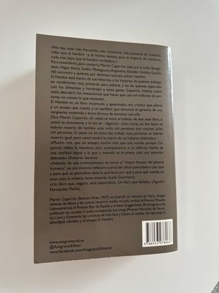 Libro “El hambre” Martín Caparrós