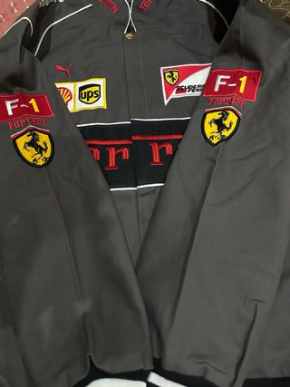 Chaqueta Ferrari Scuderia Nascar Negra Bordada