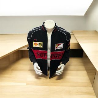 Chaqueta Ferrari Scuderia Nascar Negra Bordada