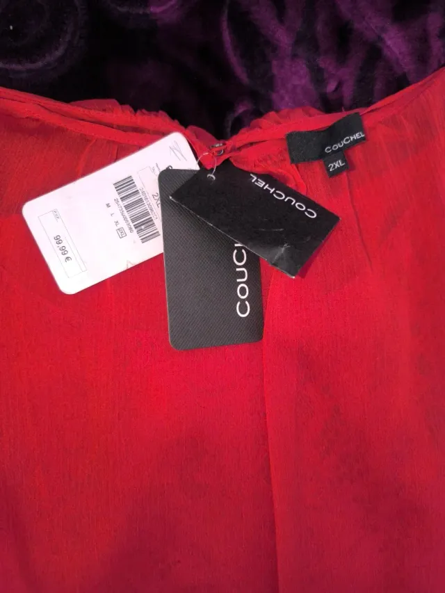 Vestido Couchel Rojo Talla 2XL Nuevo
