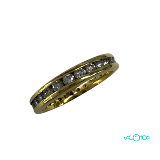 Anillo oro 18k con circonitas 