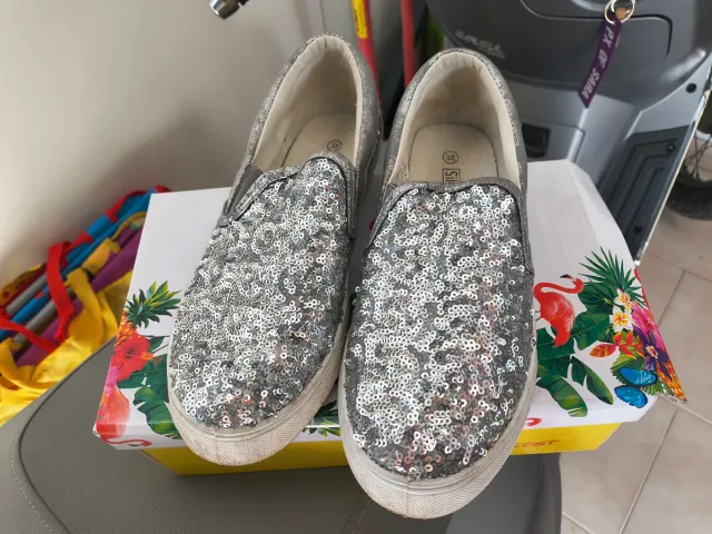 Scarpe slip-on paillettes