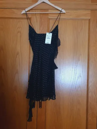 Vestido Negro Zara Talla L