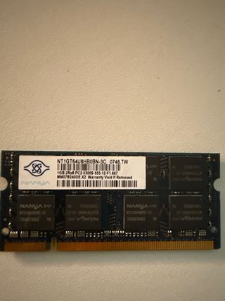 3x Memoria RAM 1GB PC2 Nanya