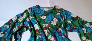  Zara blusa floreada manga 3/4