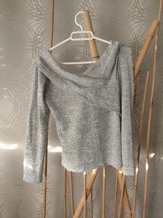 Camiseta larga mujer gris S