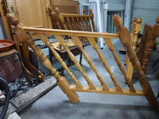 Barandilla de madera para escaleras