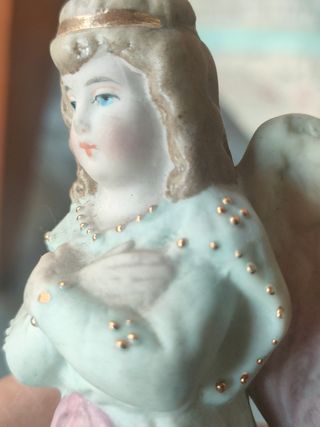 Antico angelo in biscuit satinato