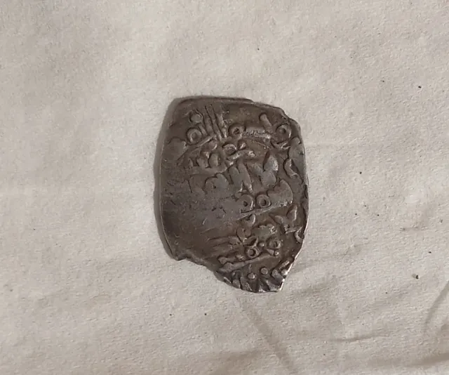 Moneda hispano árabe fraccionada de plata