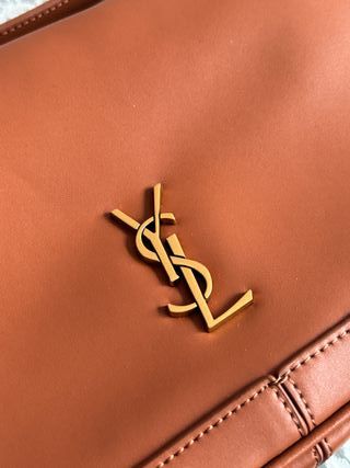 Bolso YSL bandolera marrón y dorado