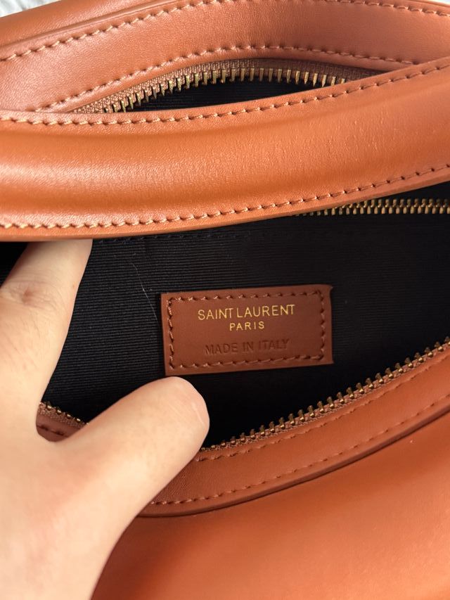 Bolso YSL bandolera marrón y dorado