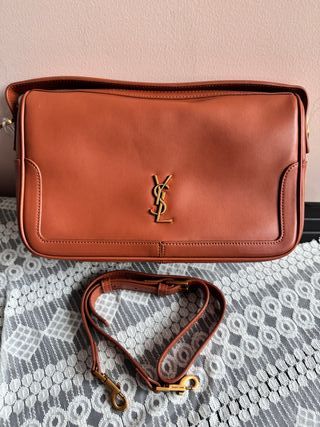 Bolso YSL bandolera marrón y dorado