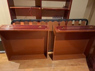 Cama con cajonera y somier de madera