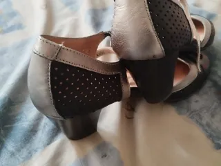 Zapatos Wonders Talla 38 Negro/Plata