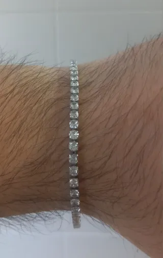 Bracciale tennis zirconi acciaio