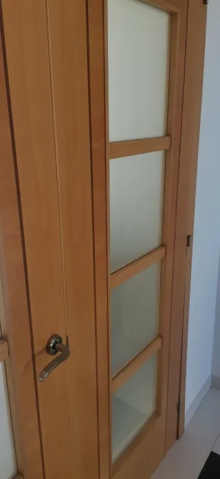 Puertas Dobles Haya Acristaladas