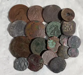 Lote 19 monedas antiguas