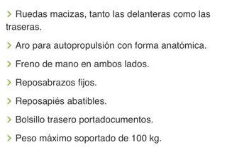 Silla de ruedas azul 17 kg