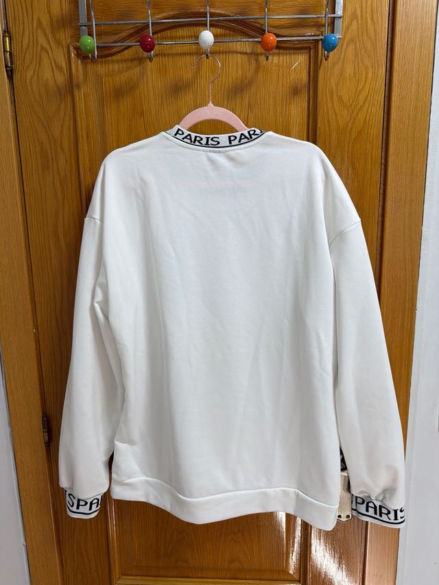 Sudadera blanca Paris