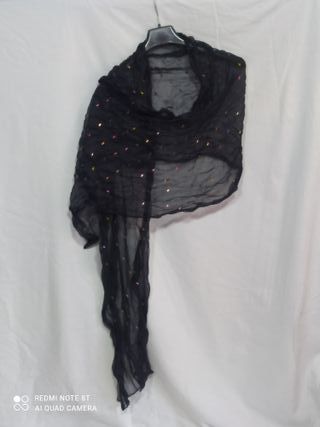 Abito elegante nero donna + foulard taglia 52