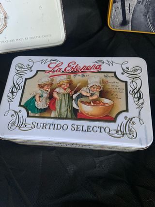 Lote 3 Cajas Metálicas Decorativas