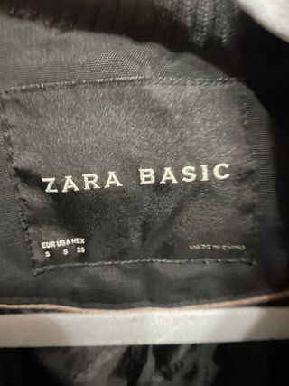 Abrigo Zara Negro Mujer
