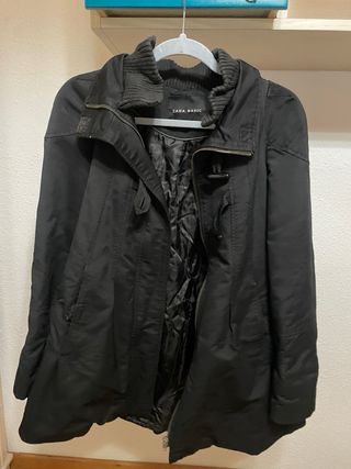 Abrigo Zara Negro Mujer