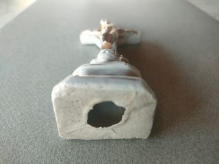 Crocifisso antico in biscuit lucido