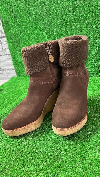 Botines Geox Ante Marrón Mujer