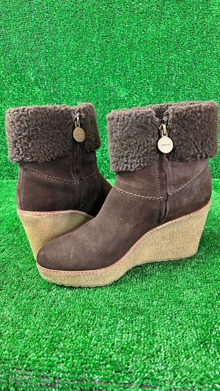 Botines Geox Ante Marrón Mujer