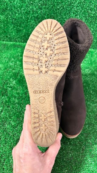 Botines Geox Ante Marrón Mujer