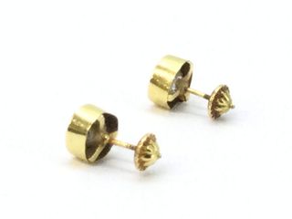 pendientes oro 18k con piedra