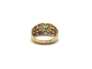anillo oro 18k con piedra