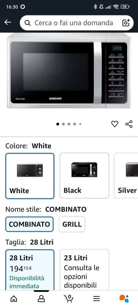 Samsung Forno Microonde Combinato Smart Oven